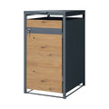 収納キャビネット 木製と金属製 - 60 x 40 x 90